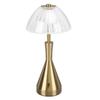 Gold Cordless Desk Lamp Rechargeable 3 Color Touch Dimmable Bedroom Crystal Lamp for Restaurant Dini