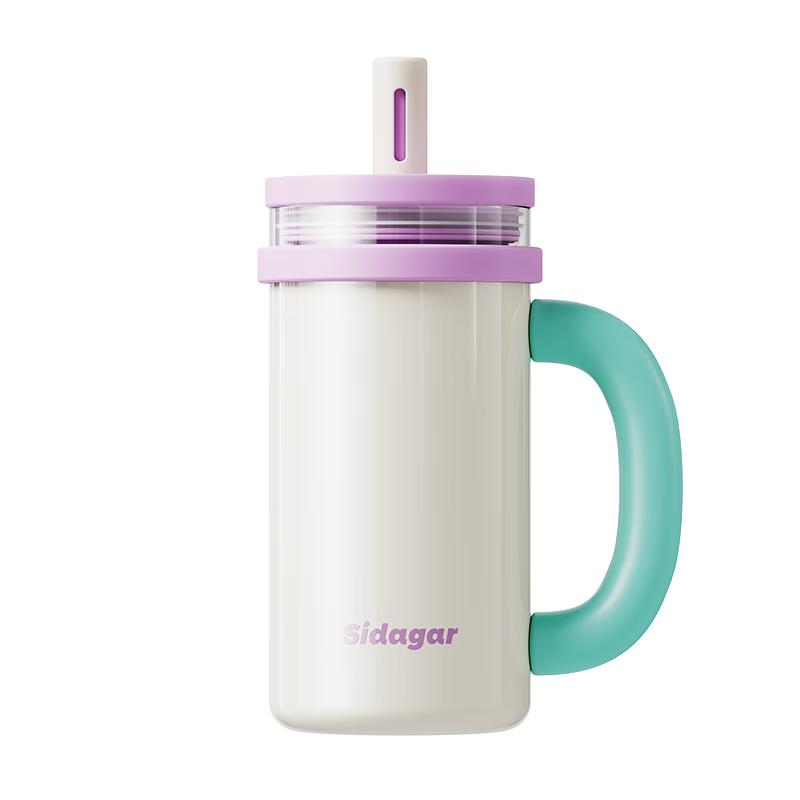 Shidajia Dual-Use Insulated Glass Water Bottle Inner 615ml, Outer 700ml