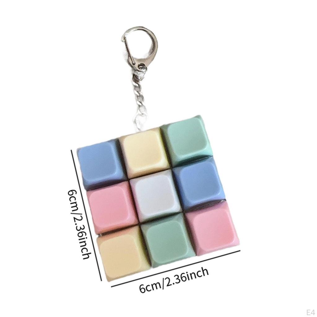Fidget Keychain Mechanical Key Button 9-Button for Office Home Gift Birthday Drive Away