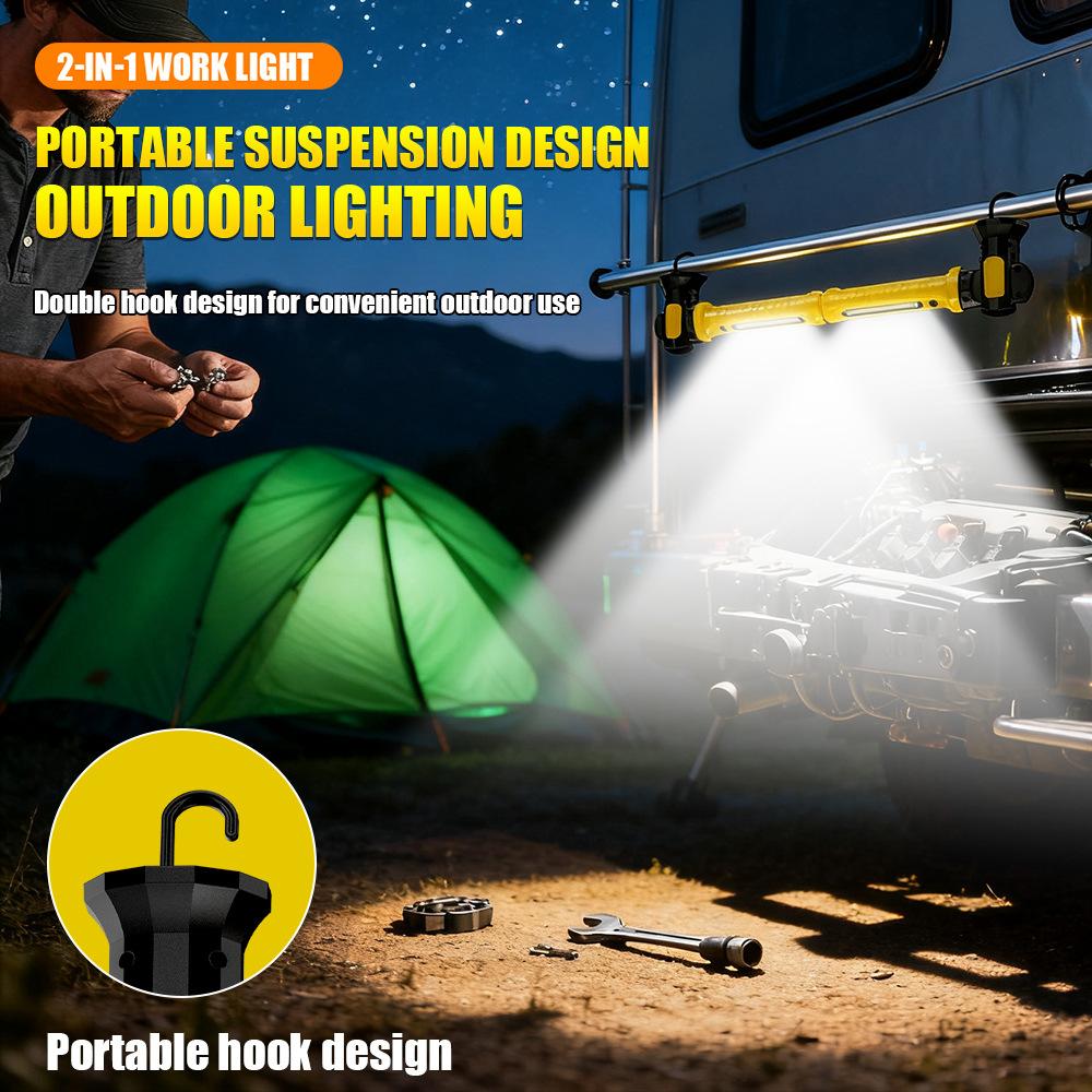 Mechanic Under Hood Light 4000mAh Rechargeable Cordless Car Hood Light 2000LM with Hooks for Inspection Workshop Emergency