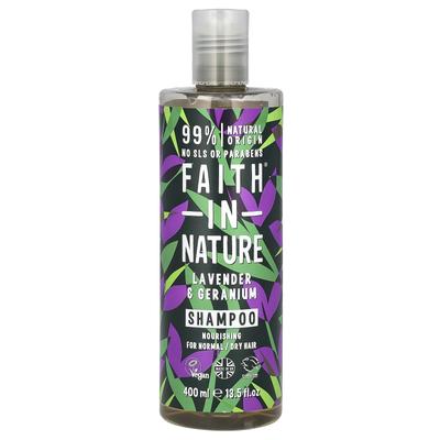 Faith in Nature, Shampoo, Für normales/trockenes Haar, Lavendel & Geranie, 13,5 fl oz (400 ml)