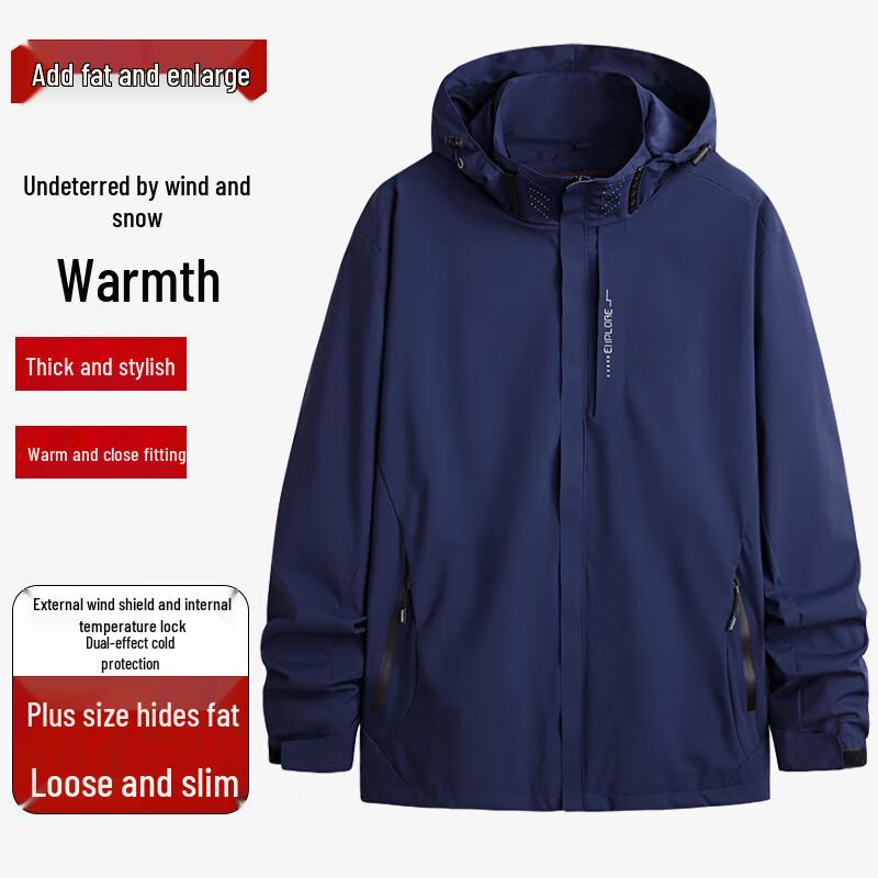 

Men s Plus Size Hooded Fleece Lined Winter Jacket 8XL