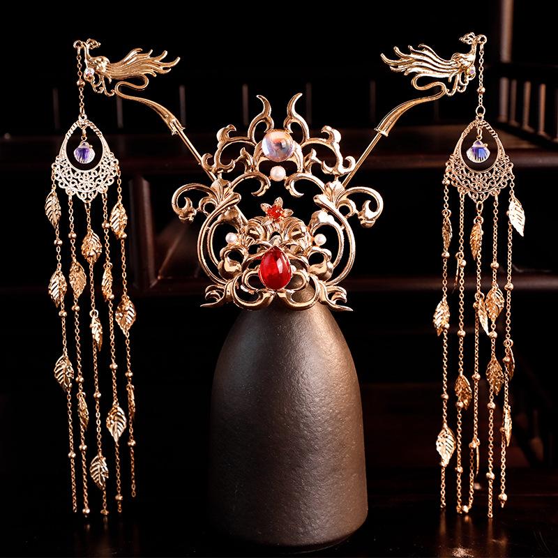 Ancient Tang-Style Pearl Hair Tassel Headdress - Versatile Hanfu Concubine Hair Accessories