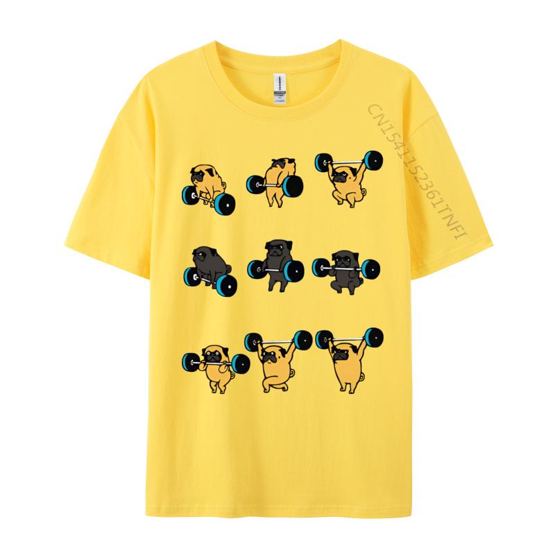 2024 New T Shirt Lifting Pugs Vintage Tshirt Unisex Cotton Tshirts Anime Printed Tee Shirts Oversized T Shirt Unisex