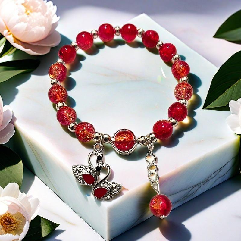 Daisy Popcorn Beaded Bracelet: Elegant Women's Hand Jewelry