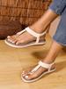 Sommer 2025 Flache Strandsandalen mit weicher Sohle - Böhmischer Stil, Übergröße für Damen