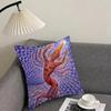 A-Alex Greyy Trippy Psychedelic Cushion Cover Pillowcase Ultra Soft Skin Friendly Fabric Cloud Like Comfort & Concealed Zipper