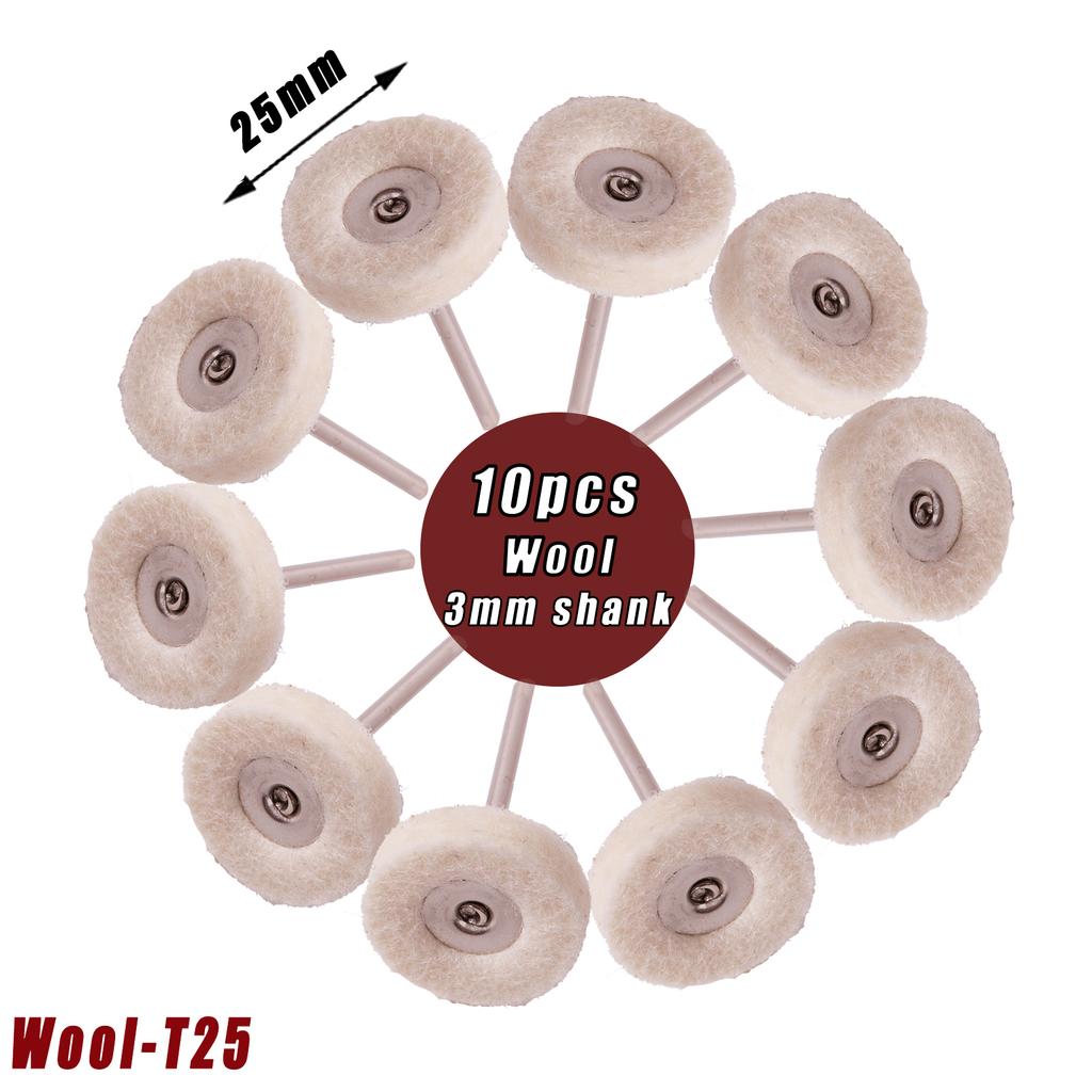 Polishing Buffing Wheel For Dremel Rotary Tool Accessories Cotton Wool Felt Jewelry Buffing Drill Kit