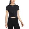 Solid Color Logo Round Neck Slim Fit Short Sleeve T-Shirt Women Tops Black HJ1055-010