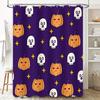 Purple Halloween Shower Curtain with Skulls Pumpkins Festive Decoration for Bathroom Accessories Set Home Decor Buy on AliExpres