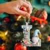 2D Plane Christmas Acrylic Dwarf Letter Christmas Tree Pendant