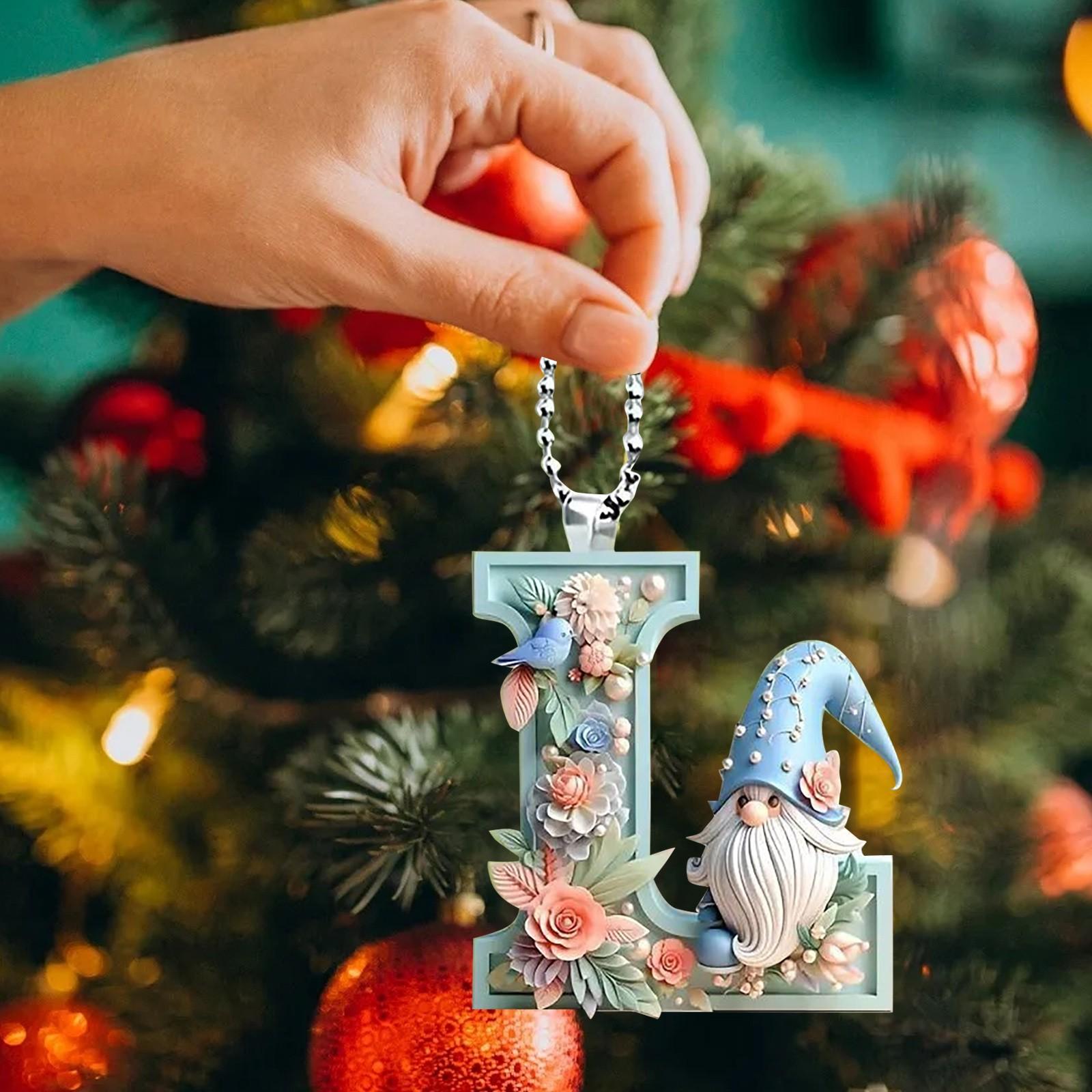 2D Самолет Рождественская Акриловая Гном Буква Рождественская Елка Подвеска One Size — фото 3