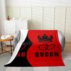 Black and red combination color digital-printed polyester velvet flannel cover blanket Fleece soft sofa cover blankets for beds