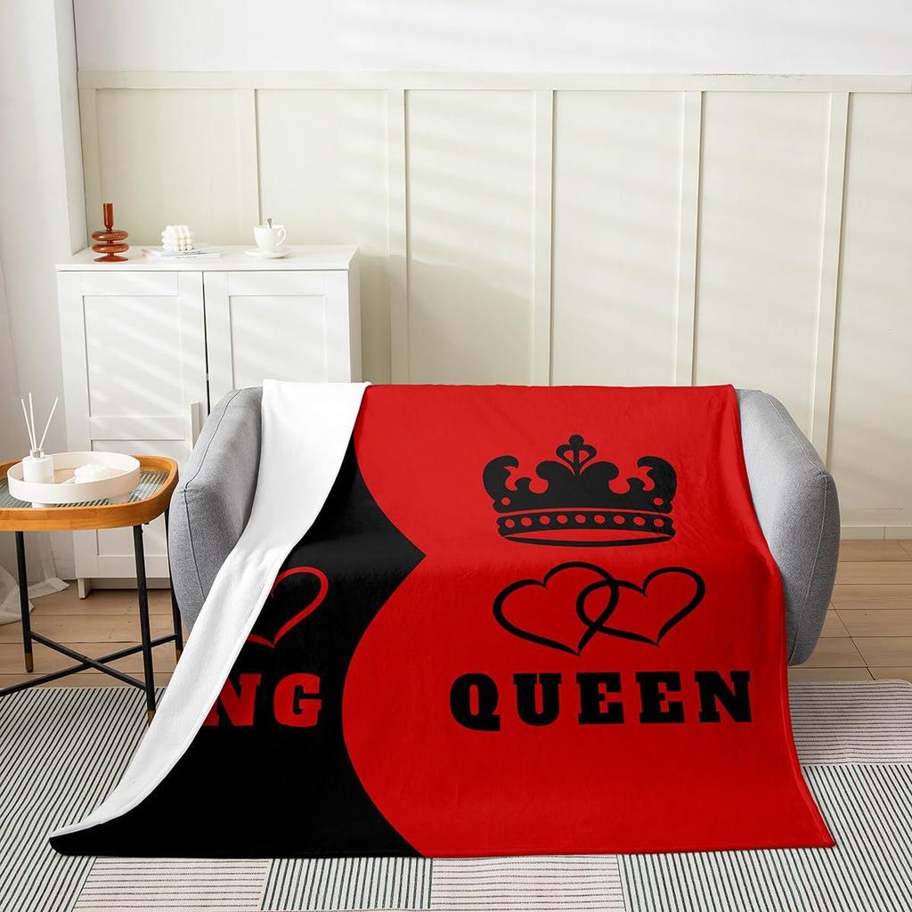 Black and red combination color digital-printed polyester velvet flannel cover blanket Fleece soft sofa cover blankets for beds
