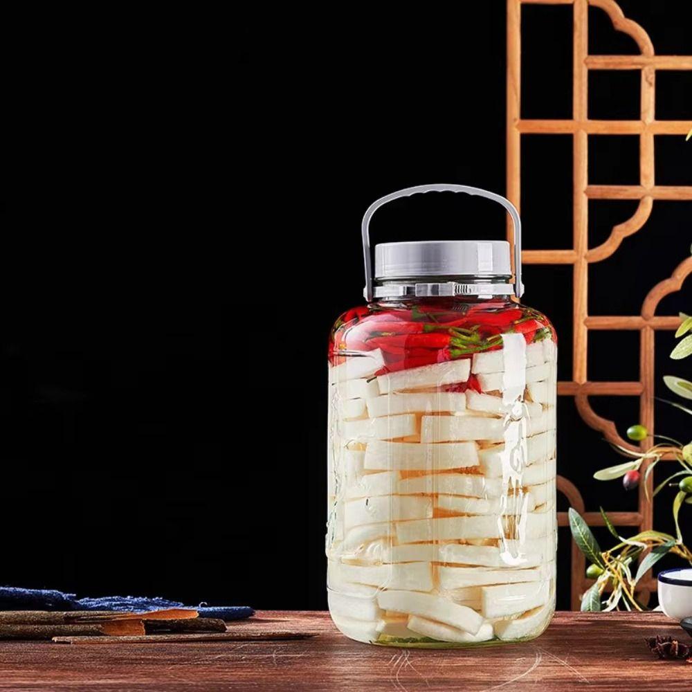 Home Use Glass Fermentation Jar Sealable Glass Bottle Container Sed Container  Home Kitchen