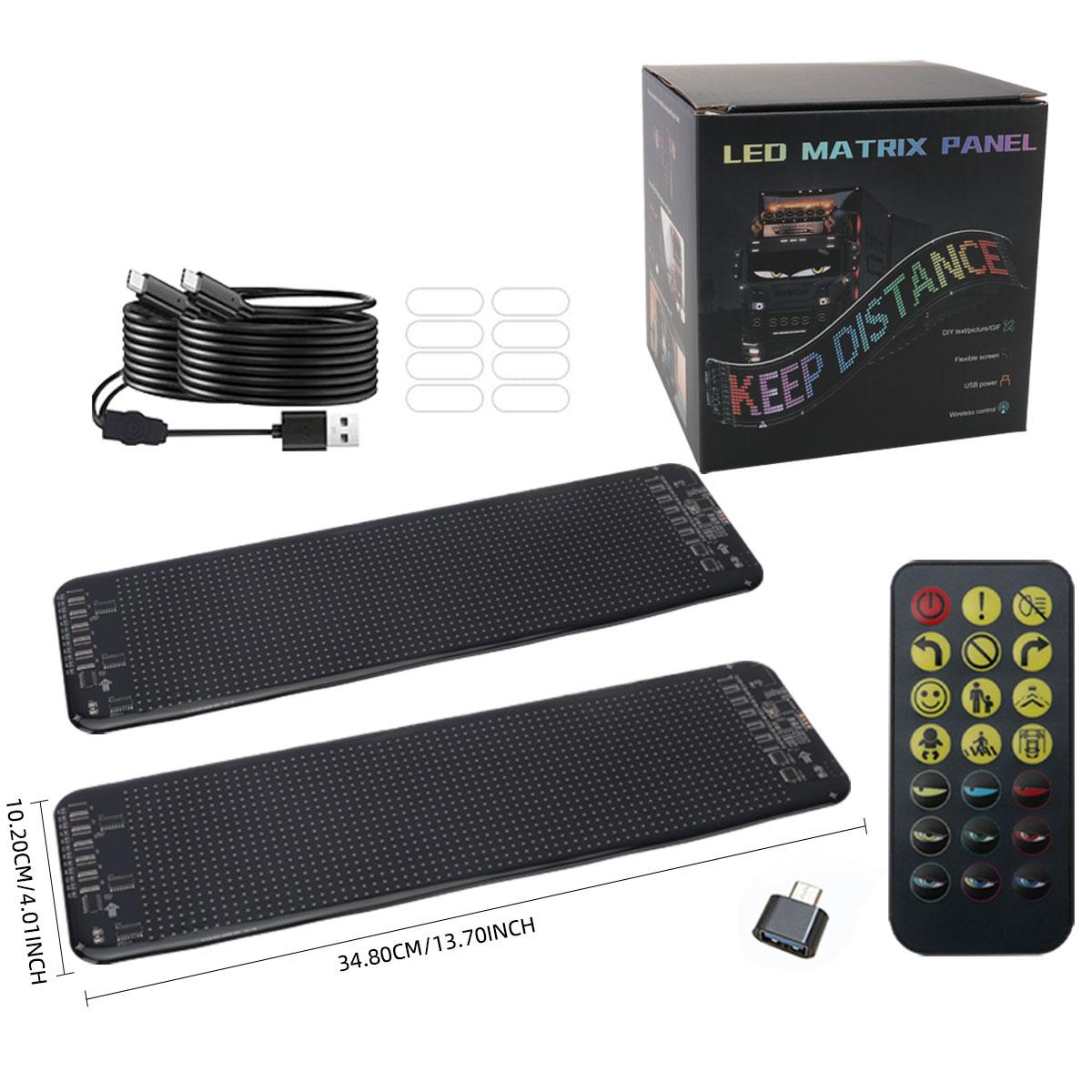 

2IN1 Car LED Interior Light Windshield Strobe Lights Decorative Lights Automobile LED Strip USB APP Control With Remote Control