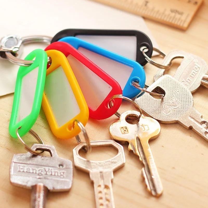 30 Pcs Colored Plastic Key Tag Key Chain Sign Tag Luggage Tag Tag Key Accessories Mini Handbag Keychain