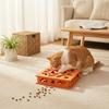 Interactive Cat Food Puzzle Toy Durable Felt Material Pet Treat Dispenser for Mental Stimulation and Slow Feeding Activity Board