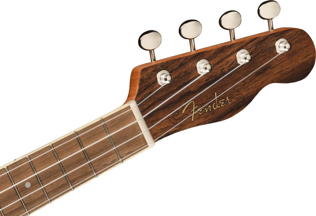 Fender Ukulele Zuma Exotic Concert Walnut Bocote with Soft Case Ukulele, Fingerboard,