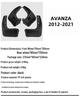 Toyota Avanza 2012-2021 Tire Mud Flaps - Cross-border Modification Mudguards