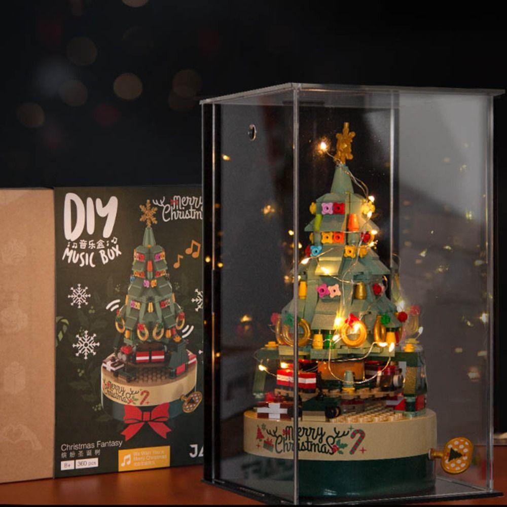 

Photo Frame Xmas Blocks Snow Boots Christmas Gifts New Year Christmas Music Box Home Office