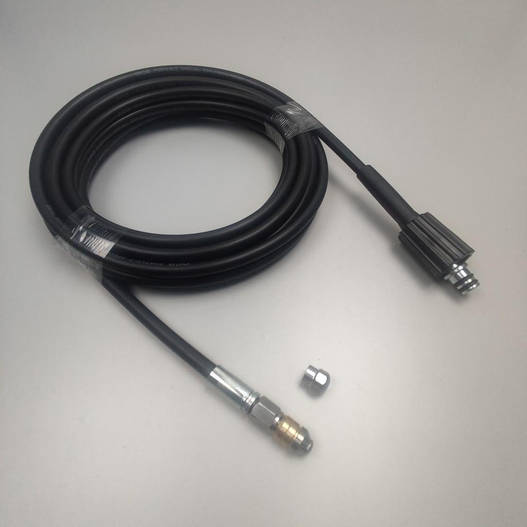 High-Pressure Cleaner Sewer Cleaning Hose with 1/4" Front Nozzle and Trio Rear Jets