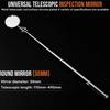1pcs Detection Tool Extendible Inspection Rotatable Mirror Auto Telescoping Inspection Round Mirror Extending Hand Tools Set