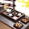ZISIZ Paulownia Wood Divided Tea Ceremony Tray Set