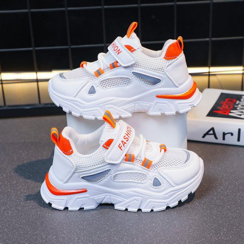 

Модные кроссовки для девочек, летние детские дышащие туфли для папы 37 оранжевый