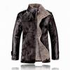 Men's Thickened Velvet Leather Jacket - Warm Casual Stand Collar, Youth Large Size
