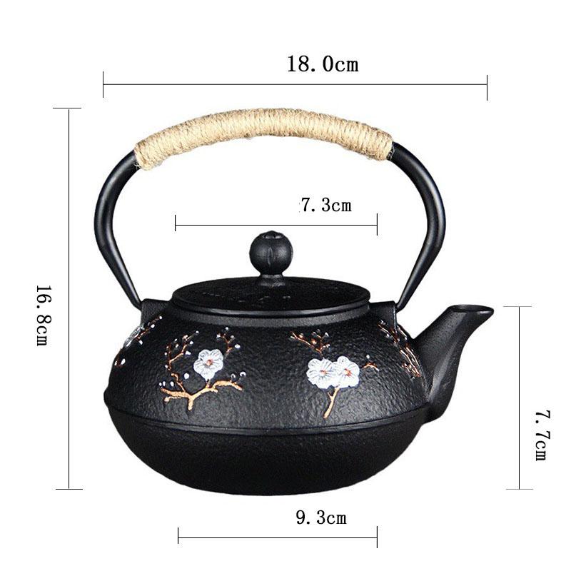 1200ML Retro Japanese Handmade Teapot with Filter Health Stove Boiling Teapot Cast Iron Kettle Tea Set Gifts