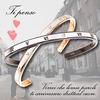 La Amore Eterno Pair Stainless Steel Surgical Stainless Steel Atlas Design with Roman Rose Gold and Black Bangles, Bracelets, Accessories, Numerals,
