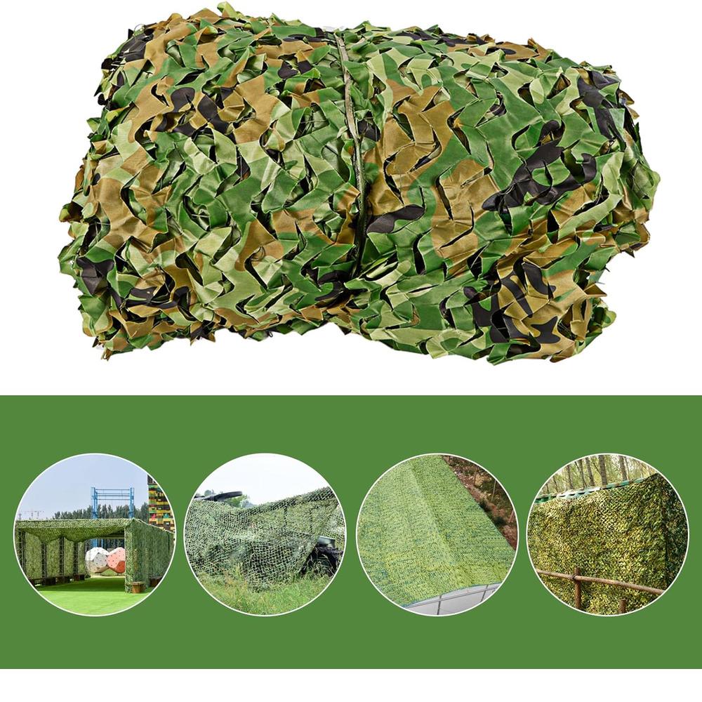 6*8m Foldable Camouflage Net Hunt Army Camping Camo Durable Large Tactical Woodland Netting Cover DIY Decor with Reinforced Edge