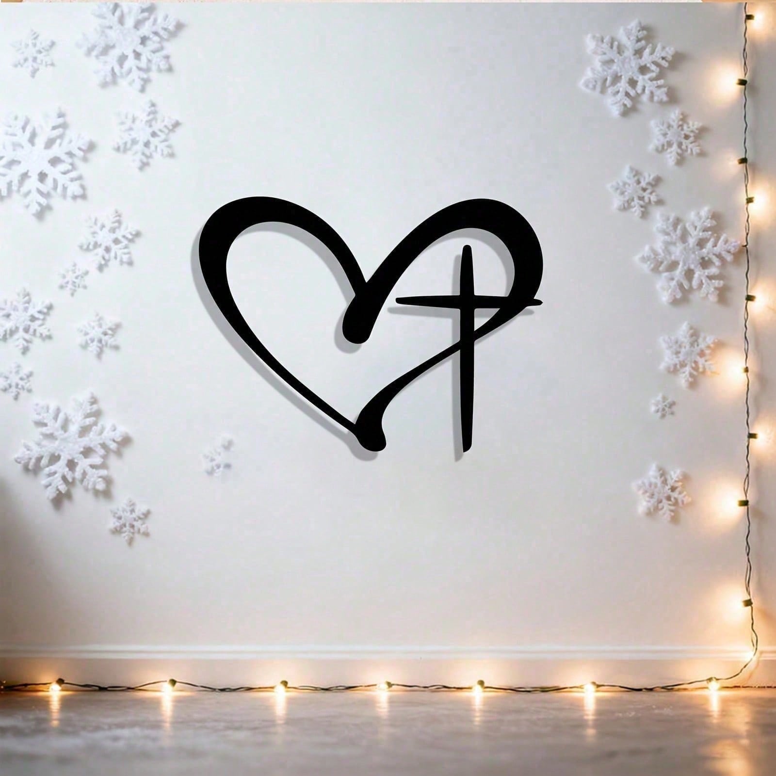 

Antique Hand Forged Metal Cross Wall Hanging Rustproof Home Decor Christmas Gift