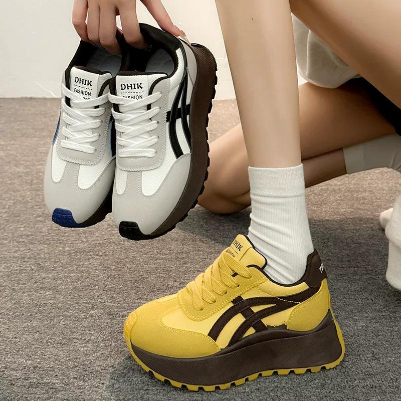 Hong Kong style Internet celebrity genuine high value Forrest Gump shoes women's shoes autumn and winter 2025 new thick sole heightening n