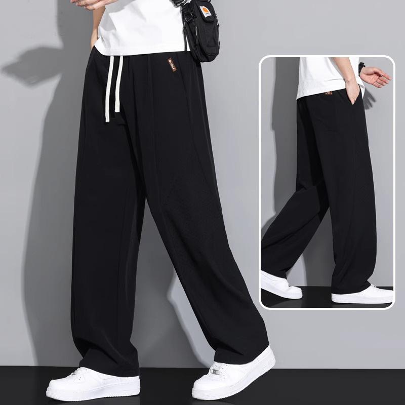 Casual pants men's new summer thin loose large size sports versatile quick-drying pants men's wide-leg pants