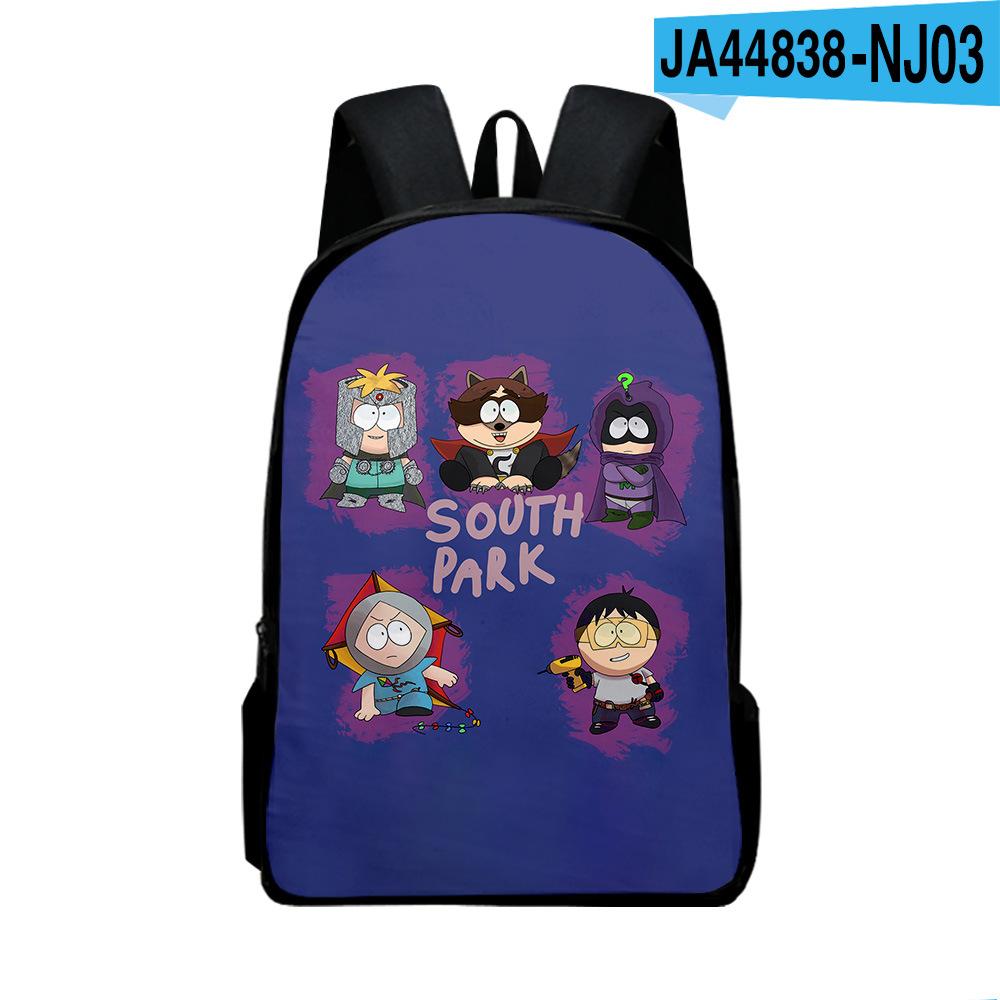 New 3D South Park South Park backpack for elementary school students, cartoon style for both men and women