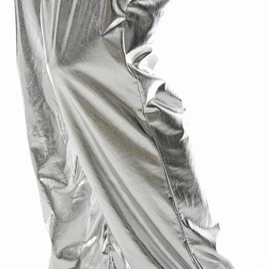 Vīriešu spīdīgas bikses ar aukliņu jostasvietā, metāliskas naktskluba ballīšu bikses deju skatuves hiphopa priekšnesumiem