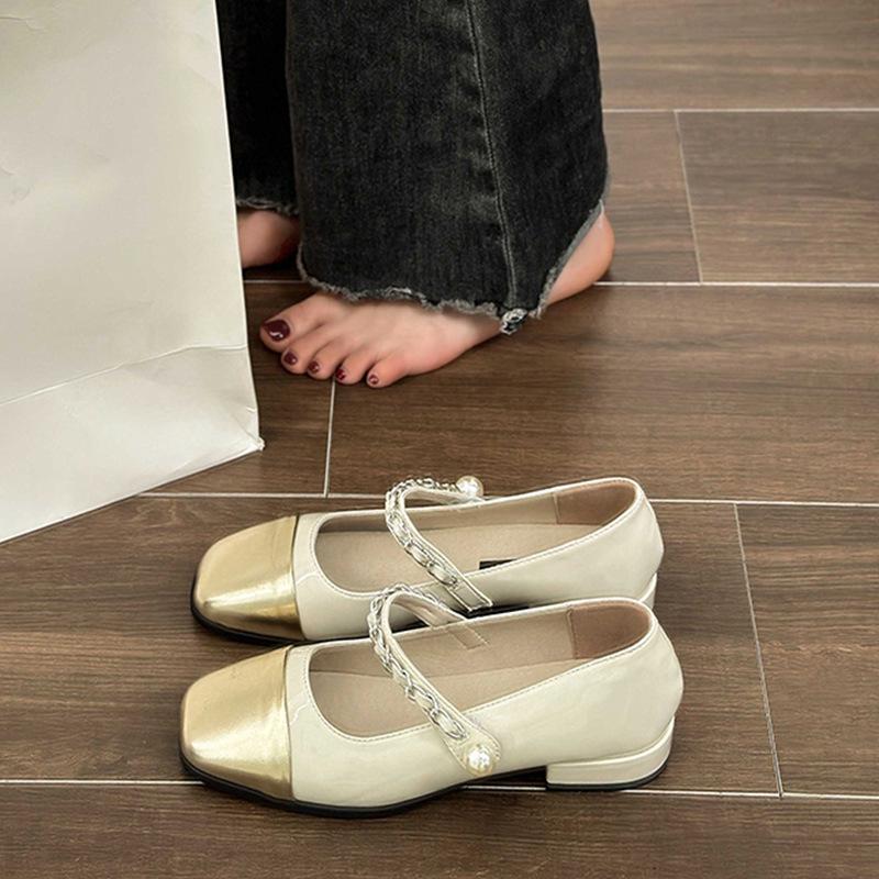 Baotou sandals women's summer new versatile French thick heel single shoes with skirts fairy style Mary Jane women's shoes