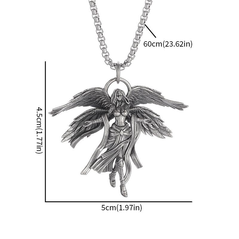 Four Winged Angel Pendant Retro Personalized Fashion Necklace