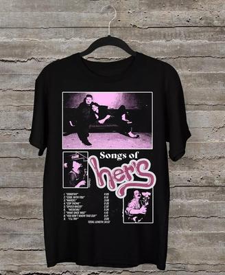 NUOVA Maglietta Nera Her's Band Songs Of Her's Album Vintage Tutte le Taglie Top t-shirt Uomo Donna