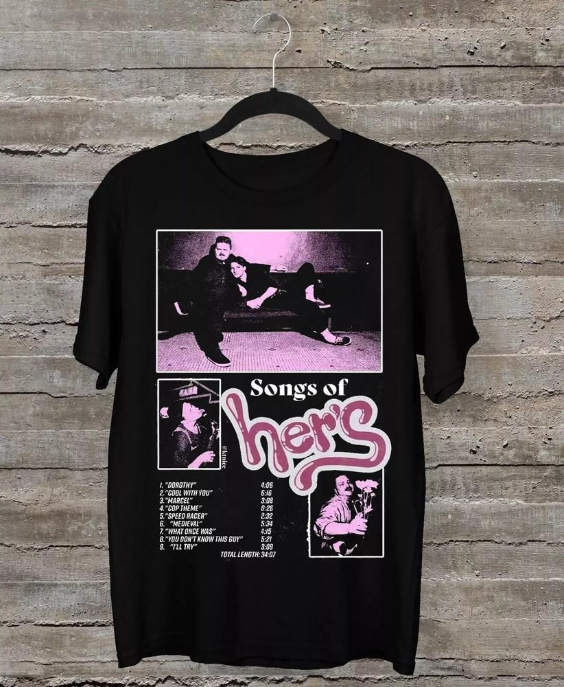 

NEW Her s Band Songs Of Her s Vintage Album Black All Size T-Shirt Tops tees Men s Women s M