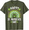 Happy Saint Patricks Day Rainbow Clover Irish Mens Womens TShirt Casual Breathable ShortSleeved Shirt