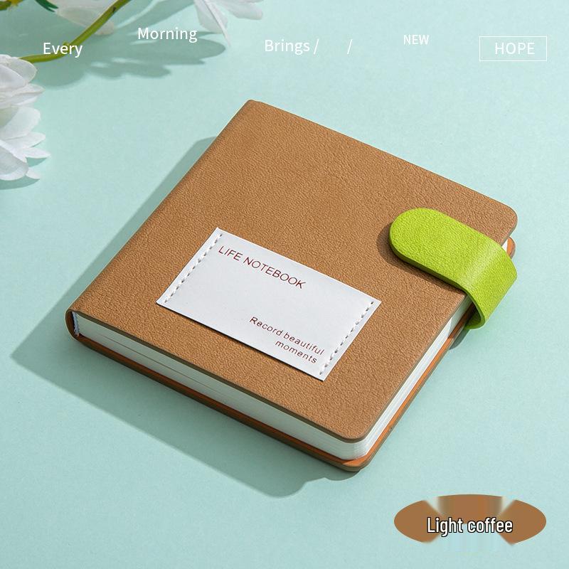 Compact Leather Pocket Notebook Planner 200 Pages