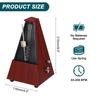 uxcell Mechanical Metronome, High-Precision Music Timer, Universal Metronome for Piano, Guitar, Violin, and Ukulele Players, Mahogany Color