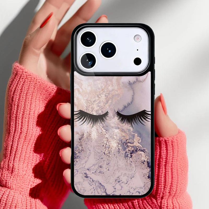 

Чехол для телефона с макияжем ресниц для iPhone 17 16 15 14 13 Pro Max Задняя крышка для 12 11 Pro Coque iPhone 12 Pro Max