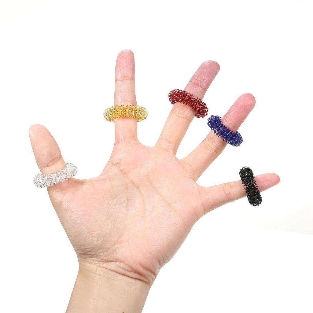 20Pcs Massage Bracelet Ring Male And Female Decorative Toy Fidget Adult Stress Relief Autism Sensory Brass Finger Adhd Stress