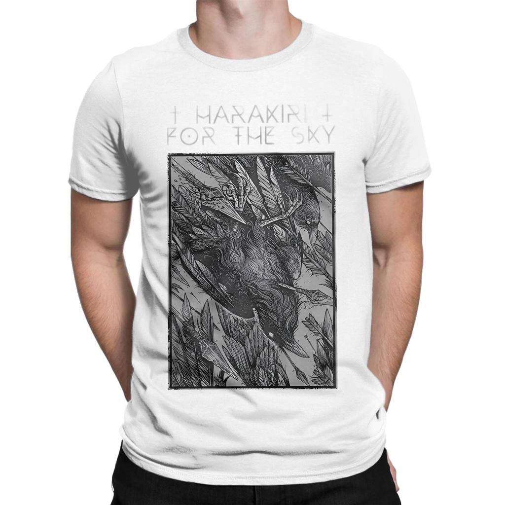 Funny Harakiri For The Sky Falling Bird T-Shirt Men O Neck Cotton T Shirts Band Short Sleeve Tee Shirt New Arrival Clothing