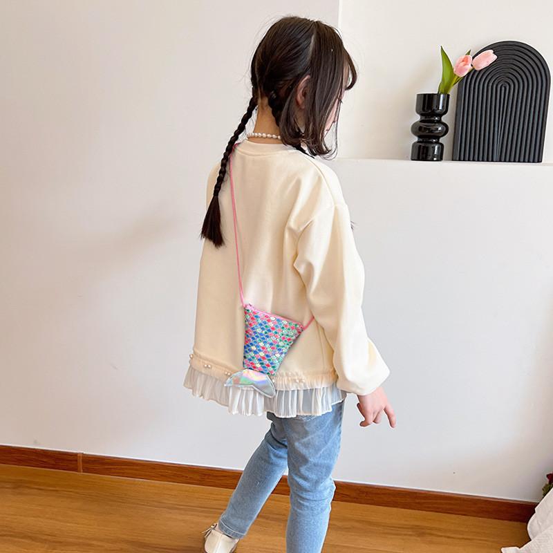 Delightful And Colorful Fish Tail Crossbody Bag For Children With Sparkling Sequins And Adorable Design