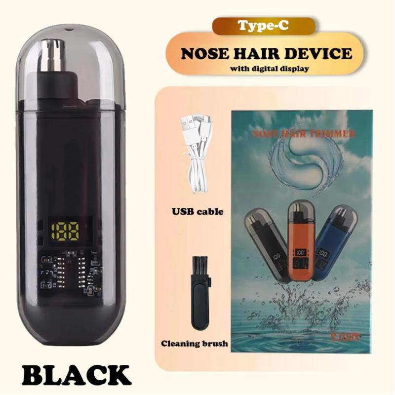 1 Set Washable Mini Portable Electric Clipper Usb Rechargeable Nose And Ear Hair Trimmer For Men Quick Charging Low Noise